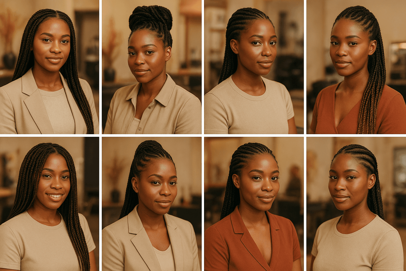 Grille de coiffeuses professionnelles